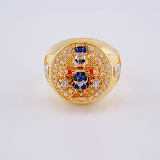 Anillo Pato Bolsa De Dinero 10 g / T10 1/2 Tres Oros 18K