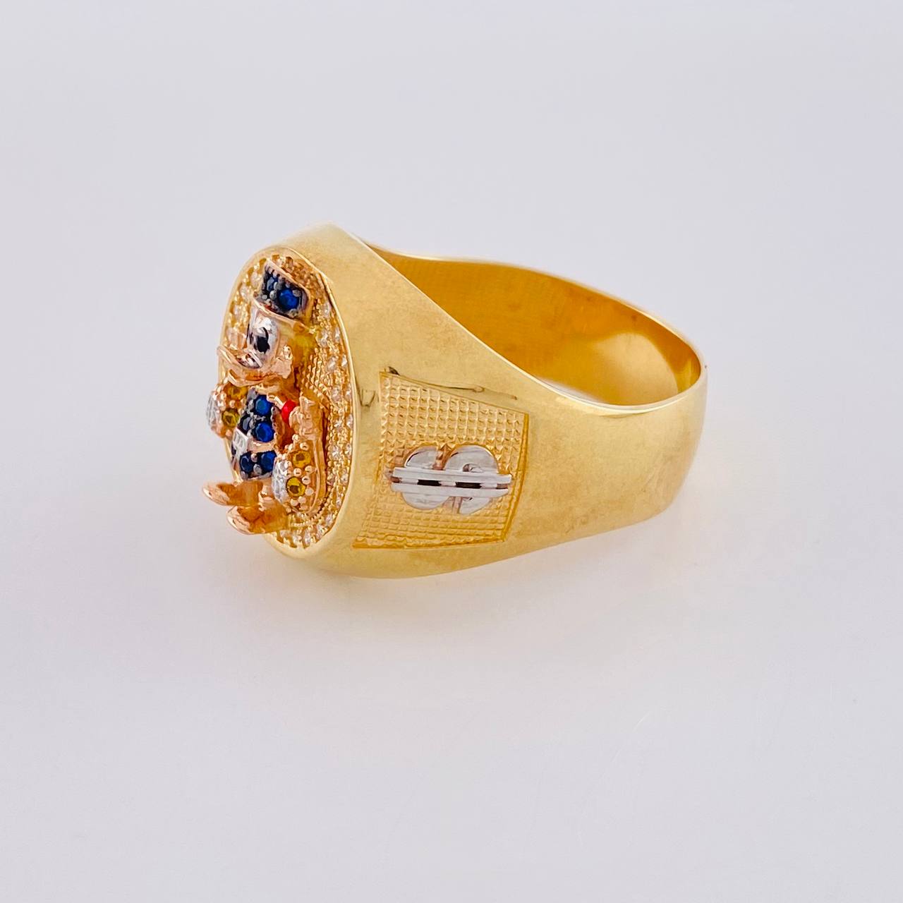 Ring Duck Money Bag 10 g / T10 1/2 Three Golds 18K