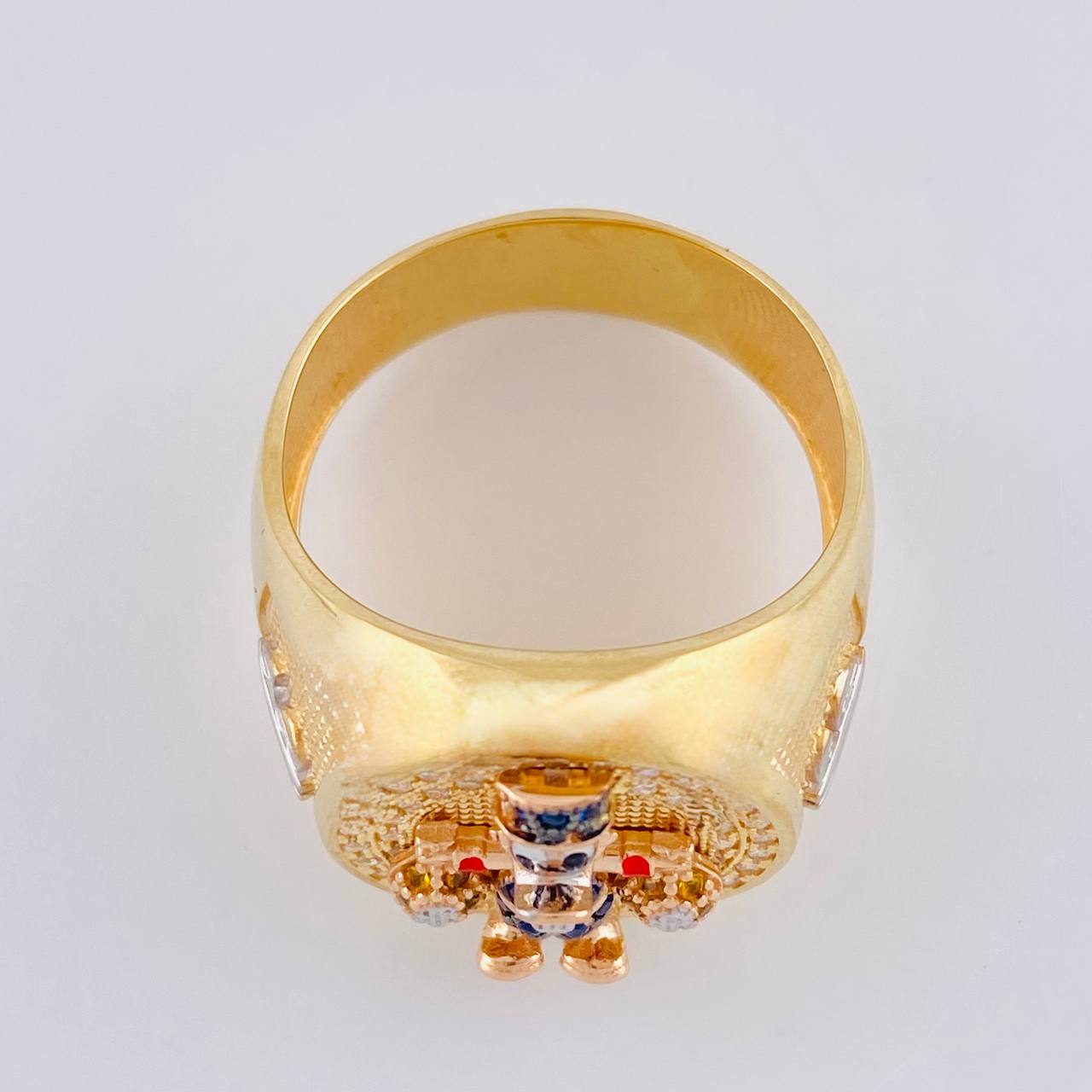 Ring Duck Money Bag 10 g / T10 1/2 Three Golds 18K
