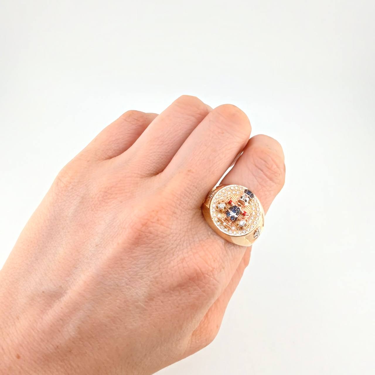 Ring Duck Money Bag 10 g / T10 1/2 Three Golds 18K