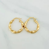Candongas Entorchadas Tornillo 1.95 g / 3/4 in Oro Amarillo 18K