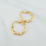 Candongas Entorchadas Tornillo 1.95 g / 3/4 in Oro Amarillo 18K