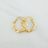 Candongas Entorchadas Tornillo 1.95 g / 3/4 in Oro Amarillo 18K