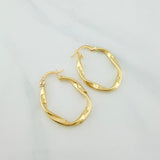 Candongas Asby Ovaladas 1.8 g / 1 in Oro Amarillo 18K