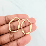 Candongas Asby Ovaladas 1.8 g / 1 in Oro Amarillo 18K