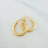 Hoop Earrings Zion 1.8 g / 3/4 in Yellow Gold 18K