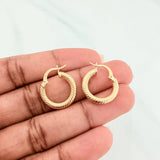 Hoop Earrings Zion 1.8 g / 3/4 in Yellow Gold 18K