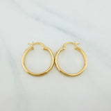 Hoop Earrings Diani Oval 1.7 g / 1 in Yellow Gold 18K