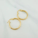 Hoop Earrings Diani Oval 1.7 g / 1 in Yellow Gold 18K