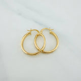 Hoop Earrings Diani Oval 1.7 g / 1 in Yellow Gold 18K