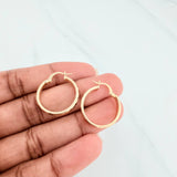 Hoop Earrings Diani Oval 1.7 g / 1 in Yellow Gold 18K
