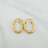 Hoop Earrings Mary Oval 1.6 g / 3/4 in Yellow Gold 18K