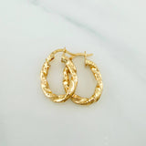 Hoop Earrings Mary Oval 1.6 g / 3/4 in Yellow Gold 18K
