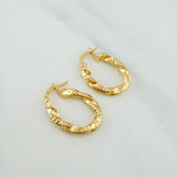 Hoop Earrings Mary Oval 1.6 g / 3/4 in Yellow Gold 18K