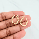 Hoop Earrings Mary Oval 1.6 g / 3/4 in Yellow Gold 18K