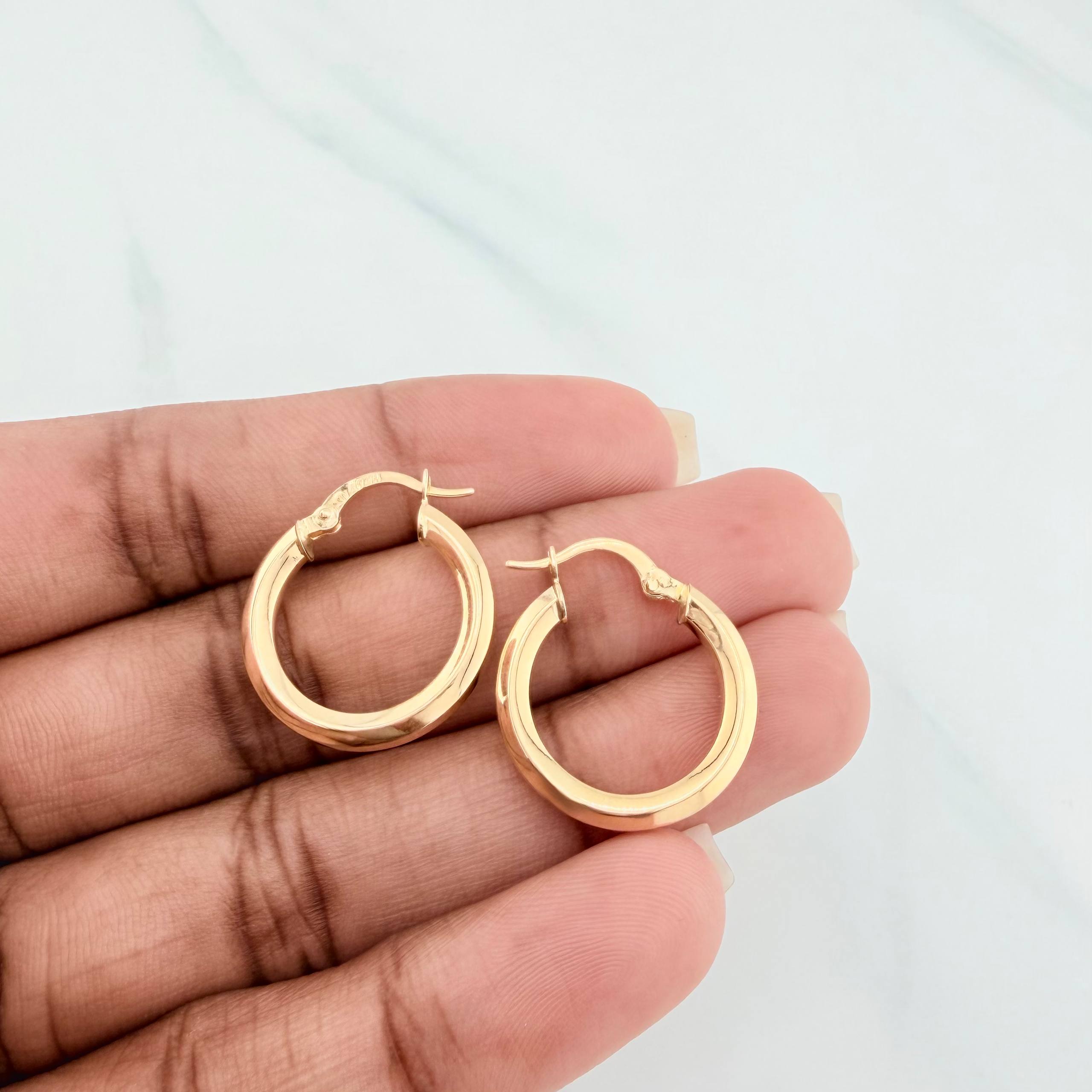 Hoop Earrings Clau 2 g / 1 in Yellow Gold 18K