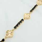 Tennis Bracelet Clover 12.95 g / 7 1/4 in / 3.2 mm 18K Yellow Gold