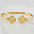 Bracelet Hoop Clover 7.4 g / 7 in / 4.1 mm Yellow Gold 18K