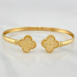 Bracelet Hoop Clover 7.4 g / 7 in / 4.1 mm Yellow Gold 18K