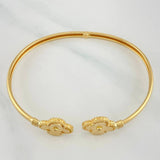 Bracelet Hoop Clover 7.4 g / 7 in / 4.1 mm Yellow Gold 18K