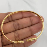 Bracelet Hoop Clover 7.4 g / 7 in / 4.1 mm Yellow Gold 18K