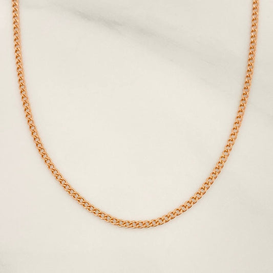 Cadena Cubana 1.4 g / 23 1/4 in / 1.2 mm Oro Rosa 18K