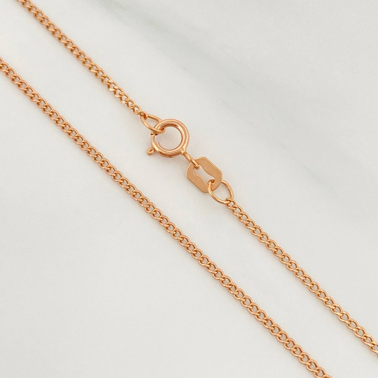 Cadena Cubana 1.45 g / 60 cm / 1.2 mm Oro Rosa 18K