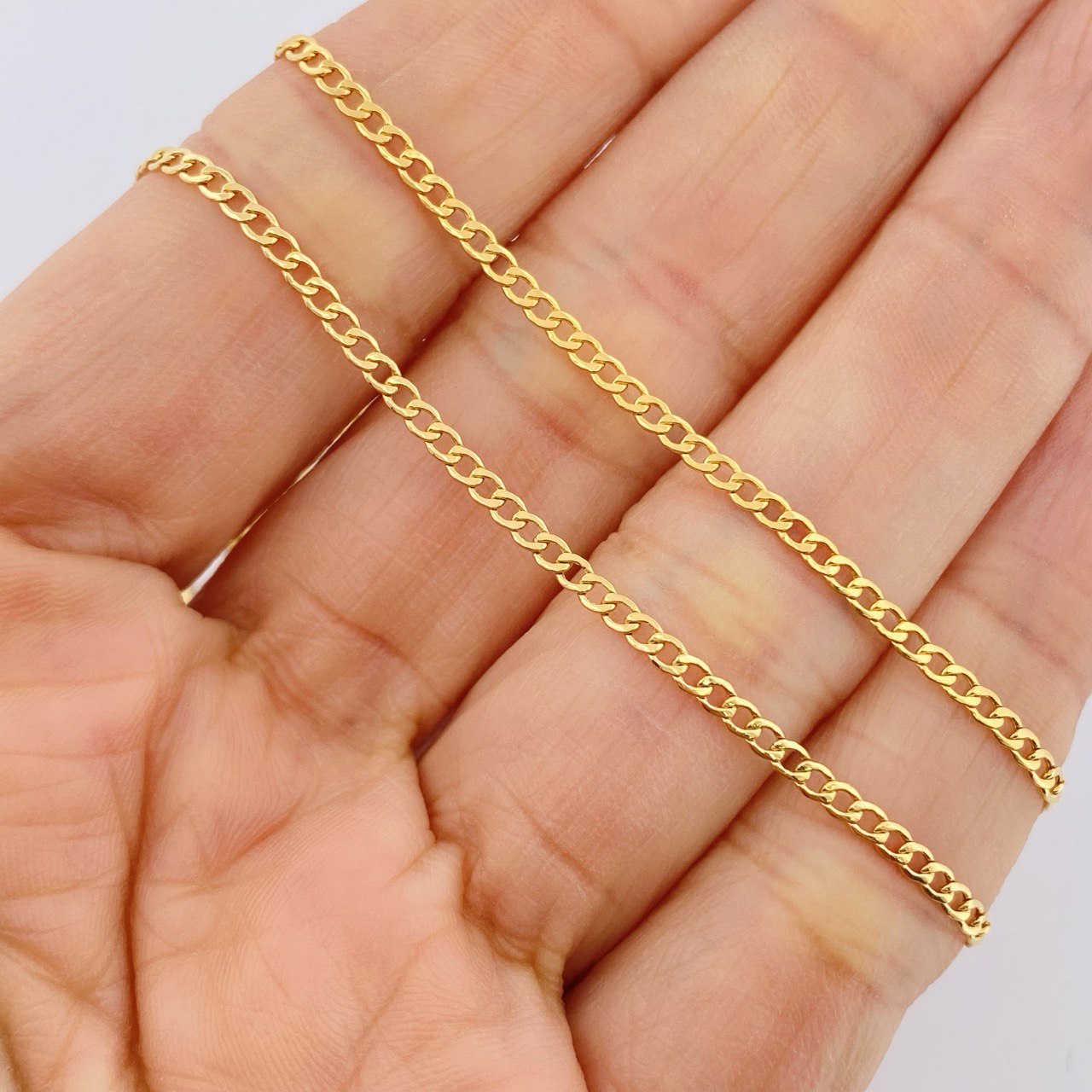 Cuban Links 2.55gr / 60cm / 18K Yellow Gold +1 &