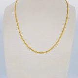 Flat Mariner Chain 2gr / 45.4cm / Yellow Gold +3 18K &