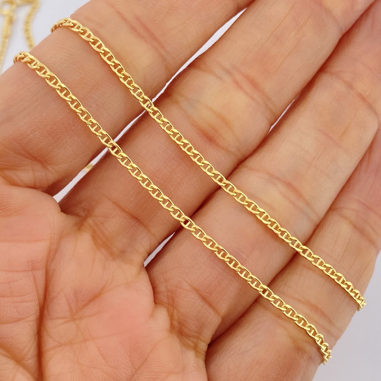 Flat Mariner Chain 2.6gr / 23.8in / 18K Yellow Gold +3 &