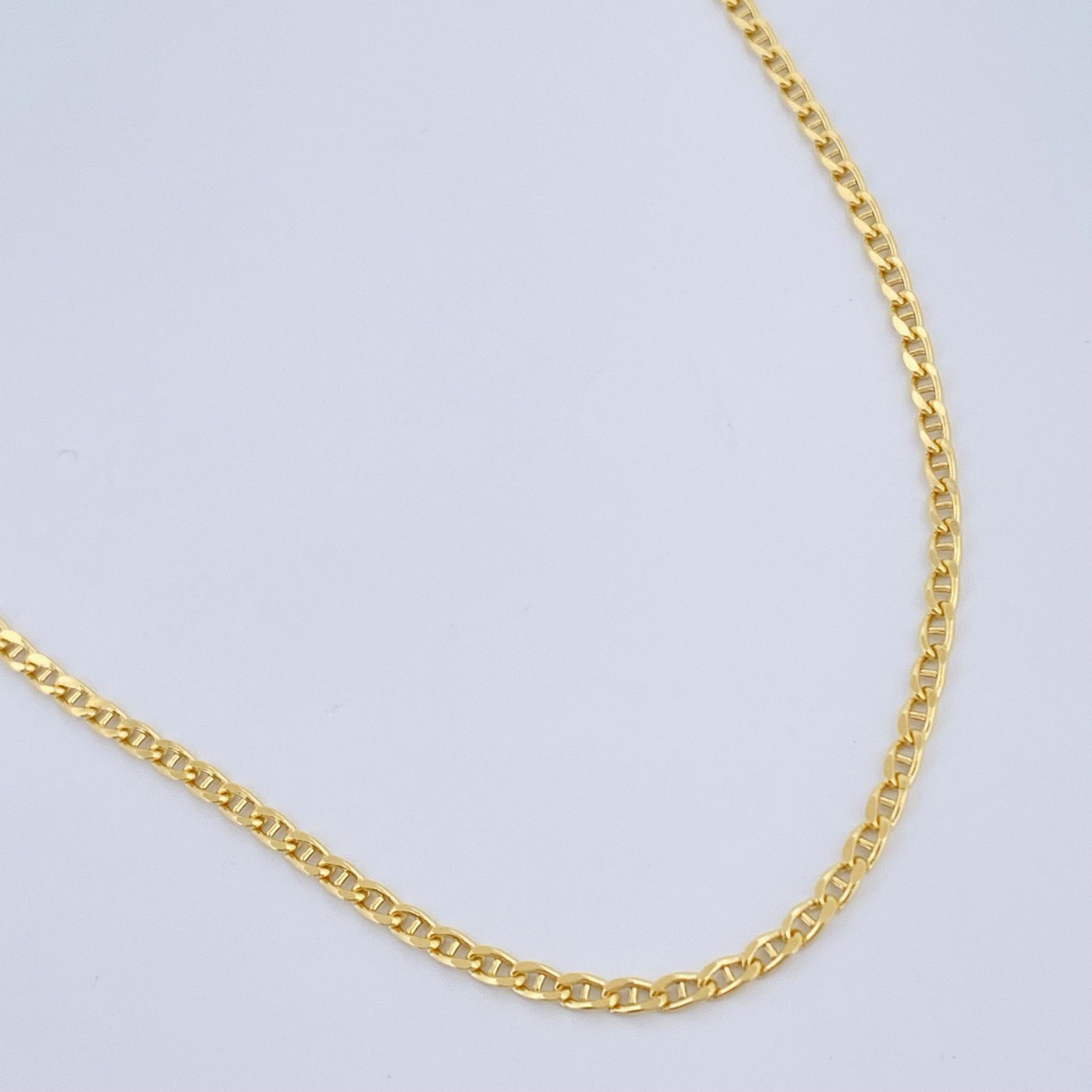 Flat Mariner Chain 1.95gr / 17.7in / 18K Yellow Gold +3 &