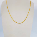Flat Mariner Chain 1.95gr / 17.7in / 18K Yellow Gold +3 &