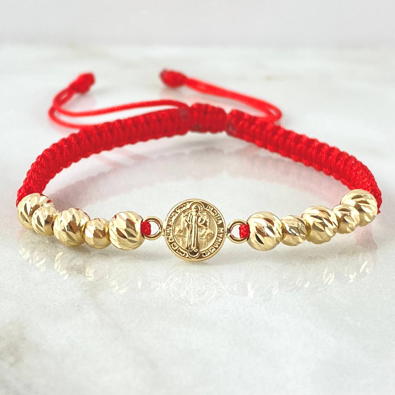 Red Bracelet Charm San Benito 1.7gr / 18K Yellow Gold ©