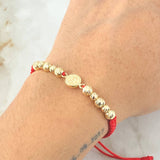 Red Bracelet Charm San Benito 1.7gr / 18K Yellow Gold ©