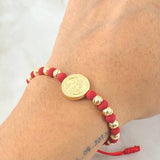 Red Bracelet Charm San Benito 2.4gr / 18K Yellow Gold ©