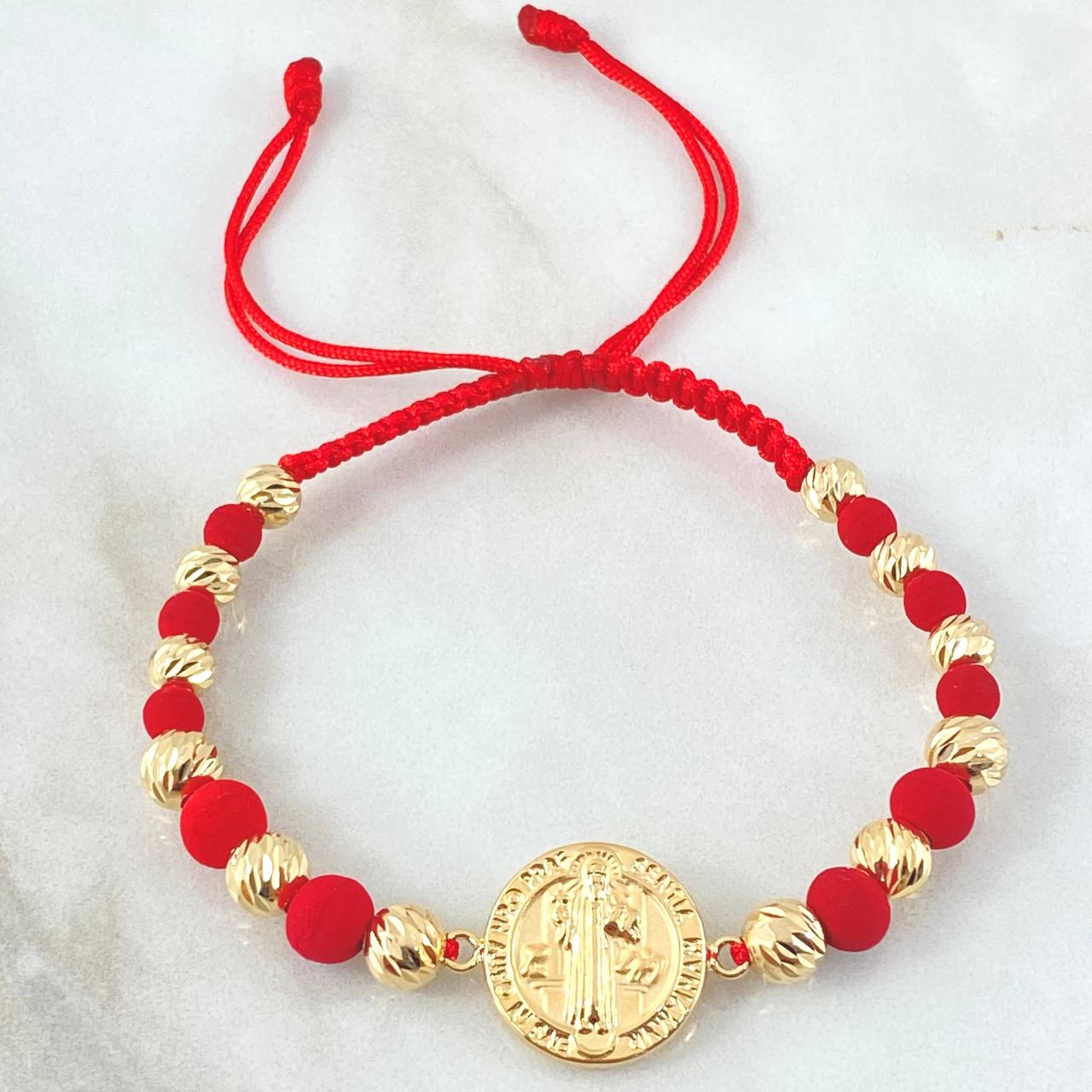 Red Bracelet Charm San Benito 3.6gr / 18K Yellow Gold ©