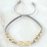 Gray Bracelet Charm Infinity 2.1gr / 18K Yellow Gold ©