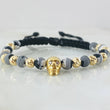 Black Bracelet Charm Skull 3.35gr / 18K Yellow Gold ©