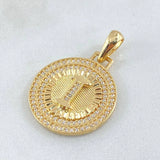 Dije Medalla Letra I 4.1g / 1 1/4 in Oro Amarillo 18K