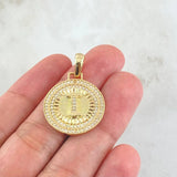 Pendant Medal Letter I 4.8g / 1 1/4 in 18K Yellow Gold
