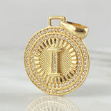 Dije Medalla Letra I 4.1g / 1 1/4 in Oro Amarillo 18K