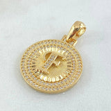 Dije Medalla Letra F 4.55g / 1 1/4 in Oro Amarillo 18K
