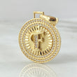 Dije Medalla Letra F 4.55g / 1 1/4 in Oro Amarillo 18K