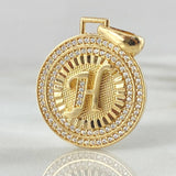 Dije Medalla Letra H 4.95gr / 1 1/4 in / Oro Amarillo 18K