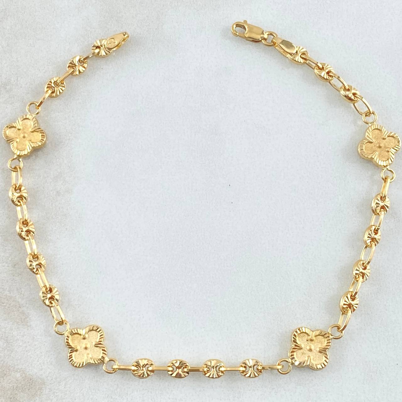 Pulso GC Trebol 3.95gr / 18.5cm / Oro Amarillo 18K ©