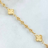 Bracelet GC Clover Gold 4gr / 7.3in / 18K Gold ©