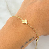 Classic Link Bracelet Clover 2.35gr / 18.5cm / 18K Yellow Gold
