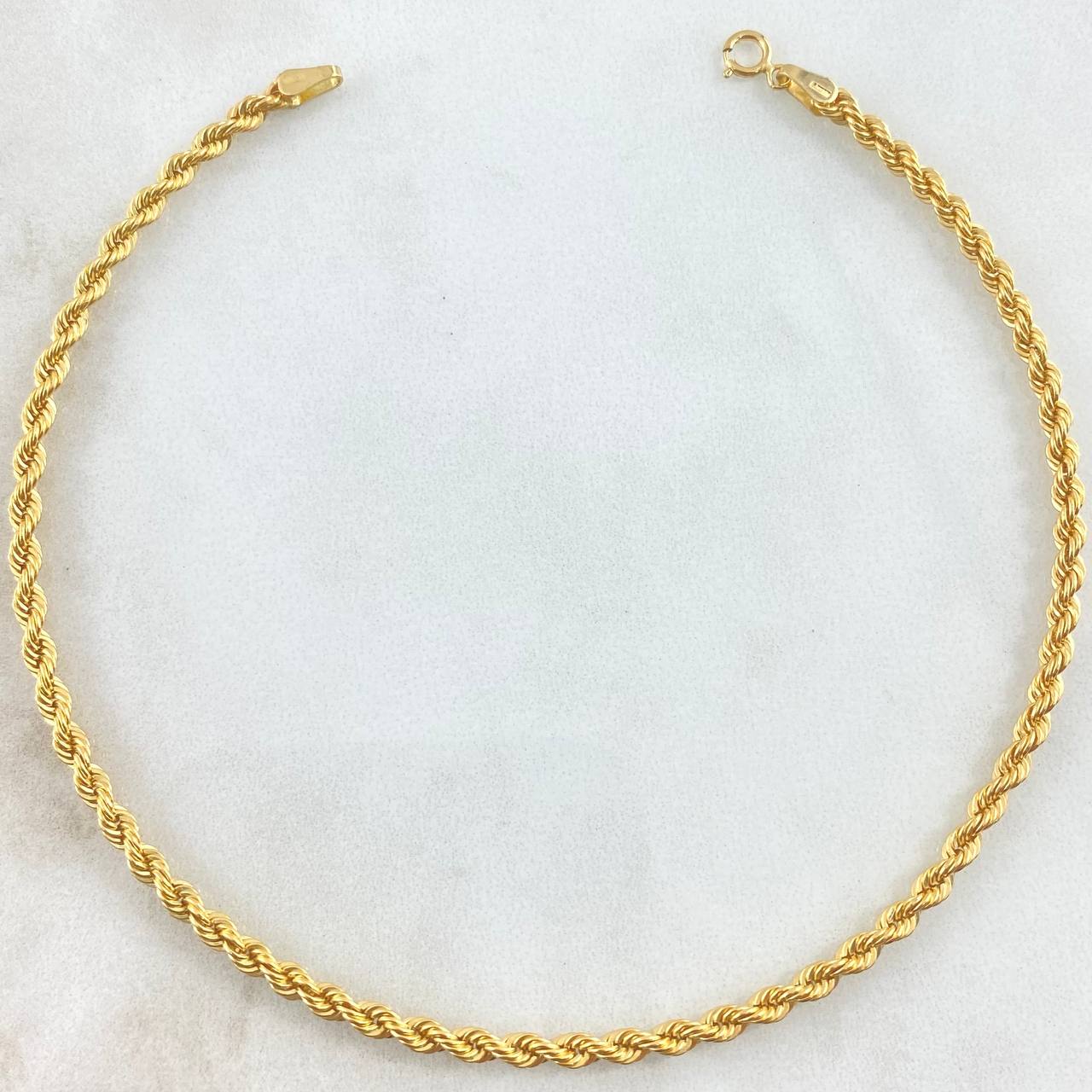 Anklet Bow 2.25gr / 9.4in / 18K Gold +3