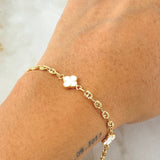 Pulso GC Trebol 3.95gr / 18.5cm / Oro Amarillo 18K ©
