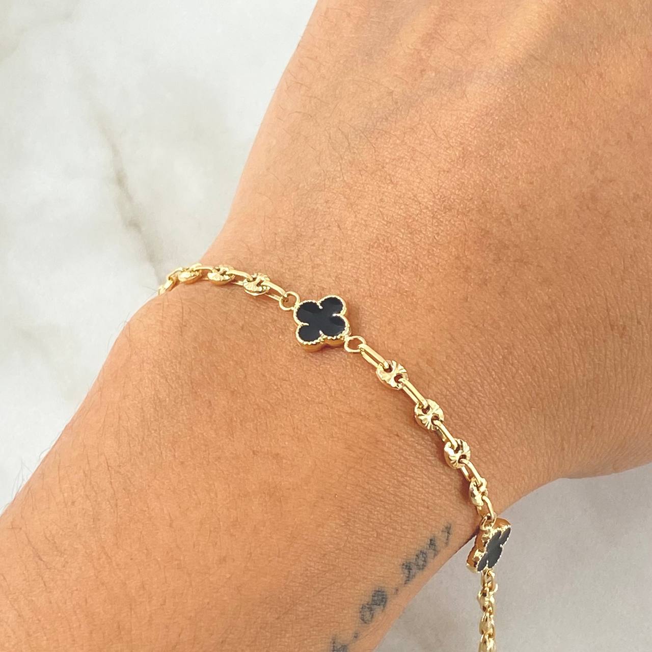 Bracelet GC Black Clover 3.85gr / 7.5in / 18K Gold Yellow ©